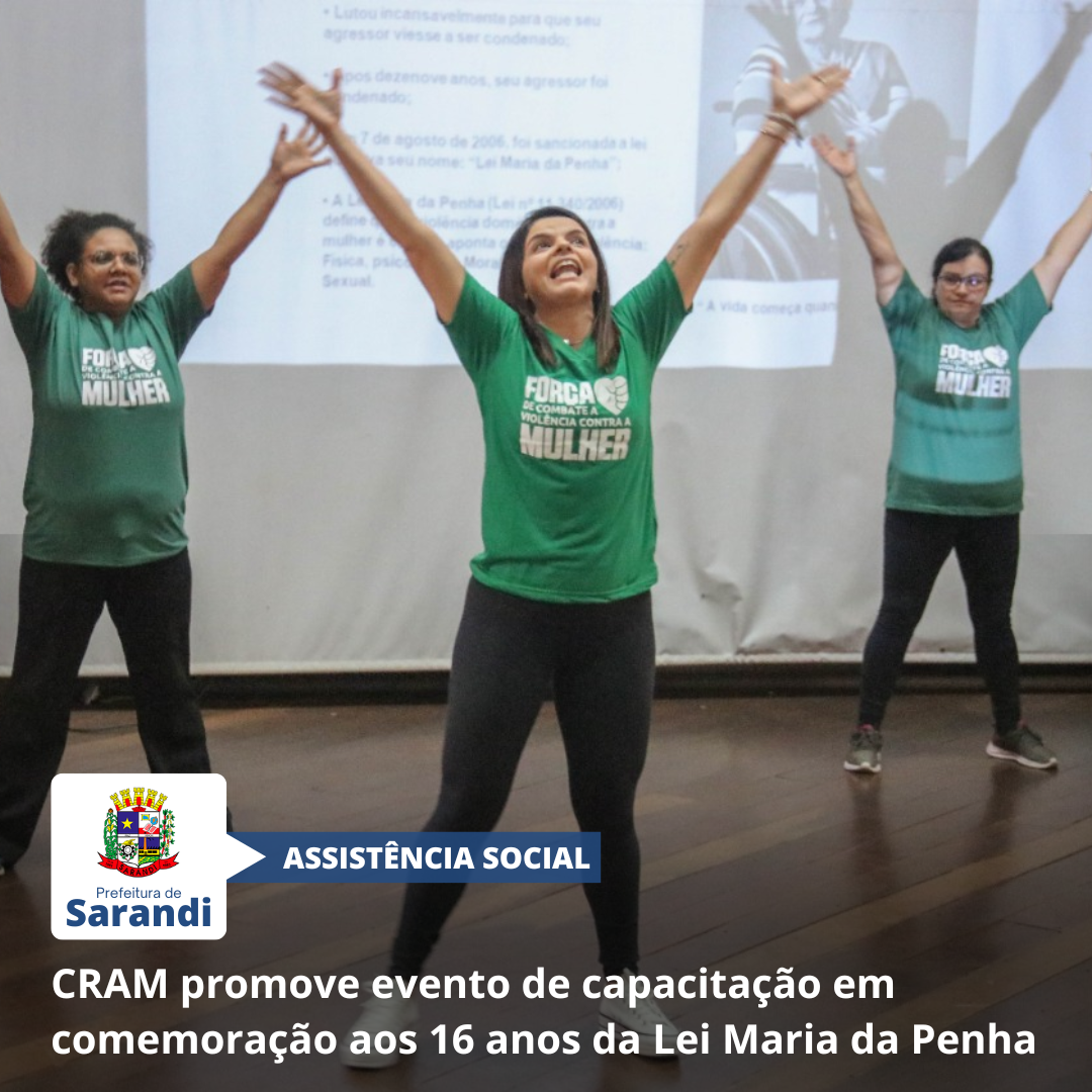 CRAM promove evento de capacitação em comemoração aos 16 anos da Lei Maria da Penha